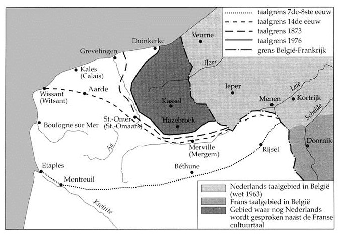 opschuiven taalgrens Frans-Vlaanderen